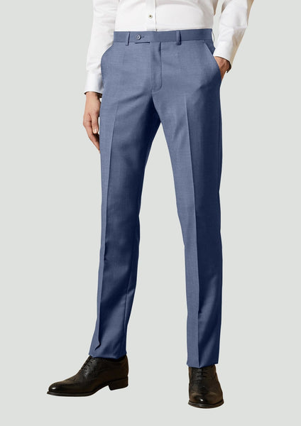 Ted Baker slim fit elegan trouser in marine blue pure wool – Mens Suit ...