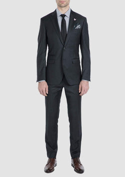 the gibson slim fit beta suit in charcoal pure wool FG1614
