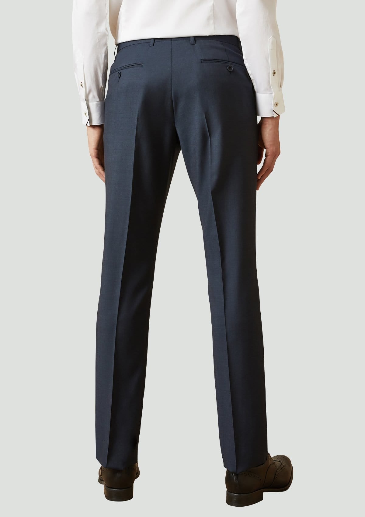 Ted Baker slim fit elegan trouser in navy pure wool