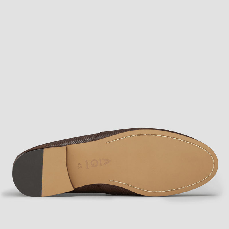 rubberised sole of the aquila mens loafer in tan 