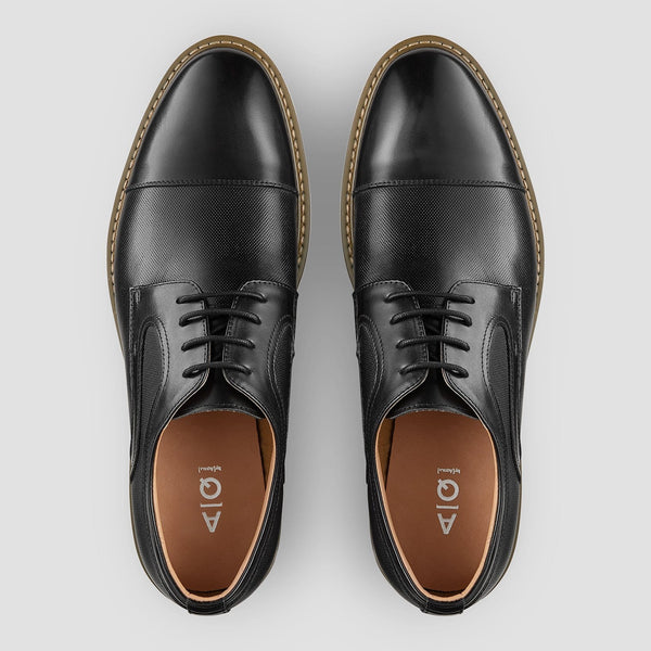 mens black leather shoes lace up by aquila  