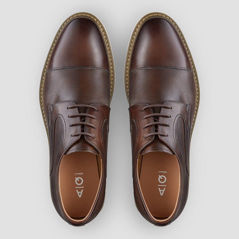 Mens Dress Shoes | AQ by Aquila Jonson leather dress shoes in brown ...