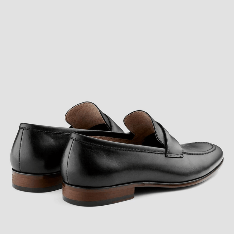 the penley mens black leather loafer perfect for smart casual looks