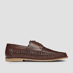 the aquila rowan mens casual shoe in brown leather