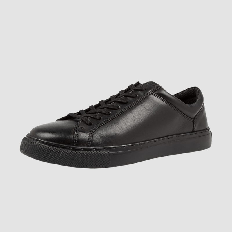 Aquila Timo Leather Shoes in Black | Mens Shoes | Mens Suit Warehouse ...