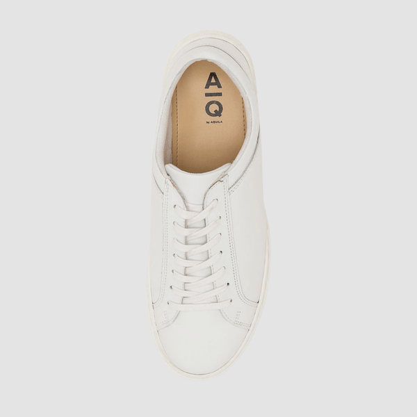 mens aquila leather sneaker in white