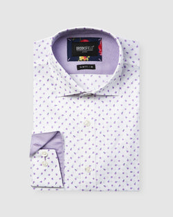 Brooksfield Luxe Scattered Flower Print Business Shirt