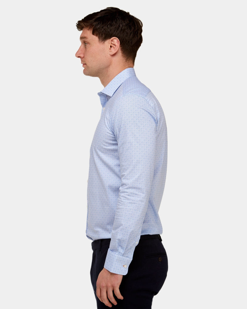 mens classic fit mens business shirt in blue
