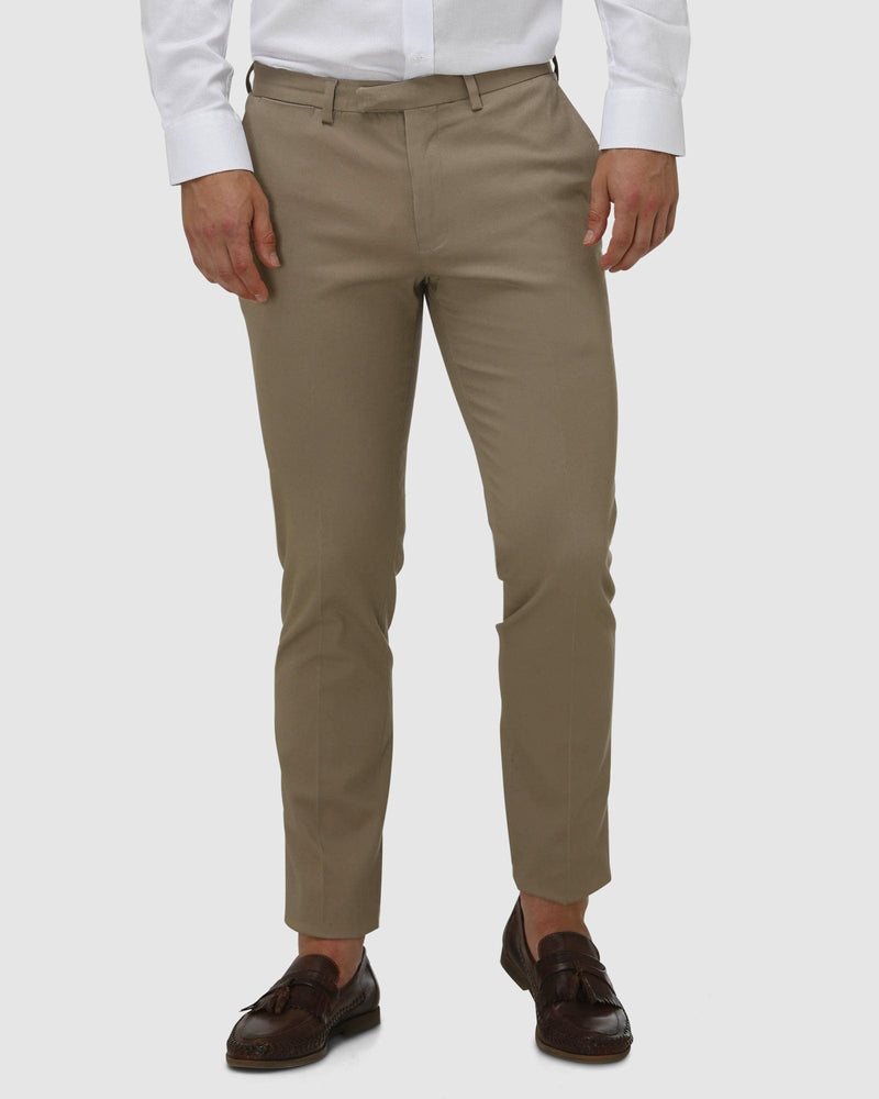 mens slim fit chino pant by brooksfield in tan