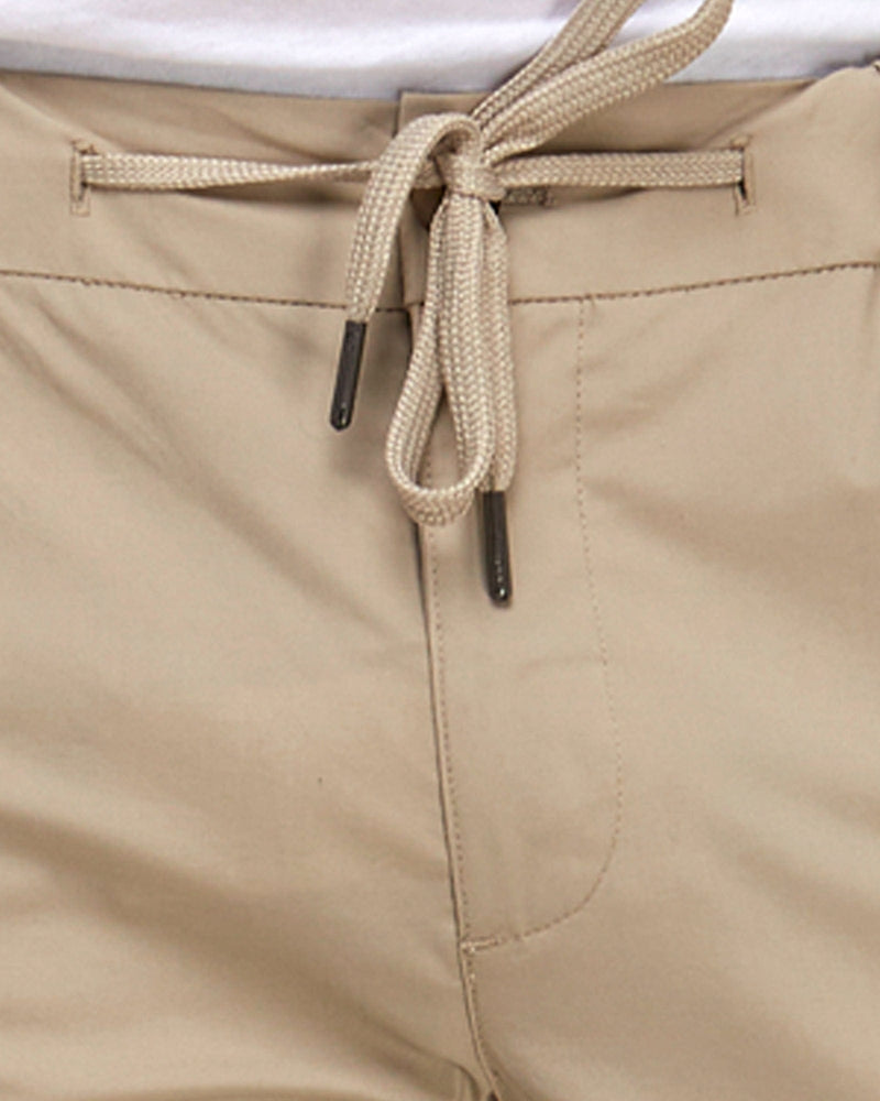 the drawcord of the brooksfield mens chino pants in beige 