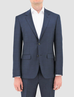 boston slim fit shape suit in navy blue pure wool B102-11 jacket front view