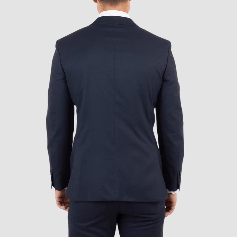 back view of the mens cambridge navy suit fmg100