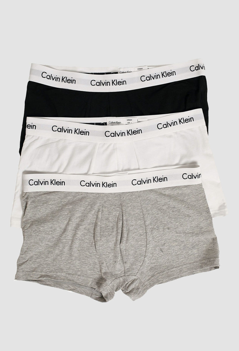 Calvin Klein classic fit trunk 3 pack in assorted stretch cotton
