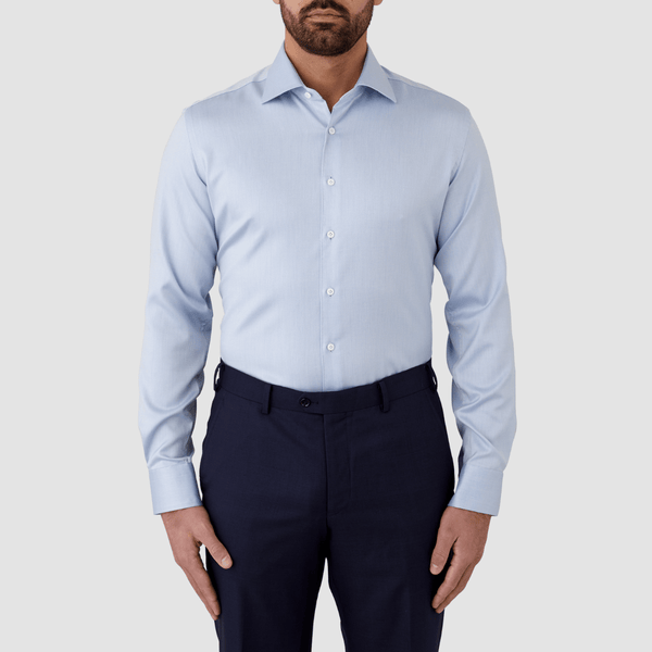 mens light blue business shirt by cambridge 