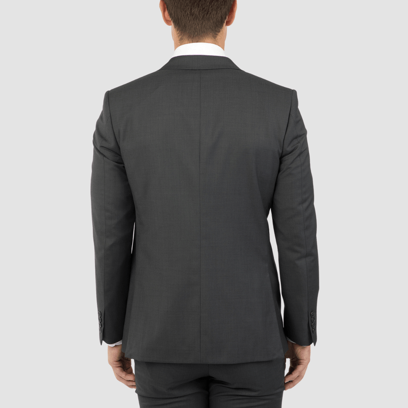 the back of the hardwick sports jacket in charcoal grey 