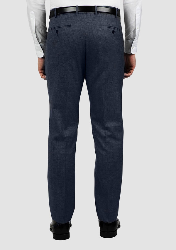 a back view of the cambridge jett mens suit trouser in blue FCG280