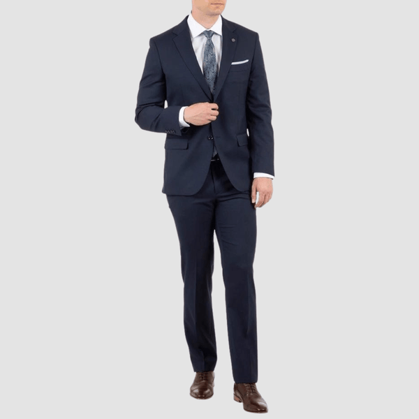mens navy classic fit suit by cambridge clothing 