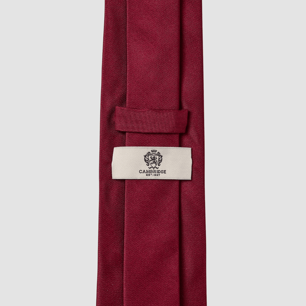 the back of the cambridge mens red neck tie 