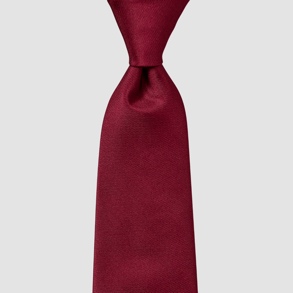 mens red neck tie in a satin finish 