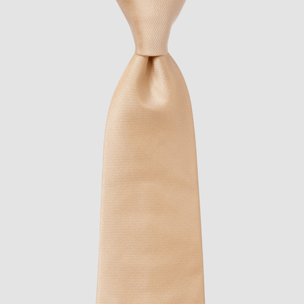 mens gold silk neck tie 