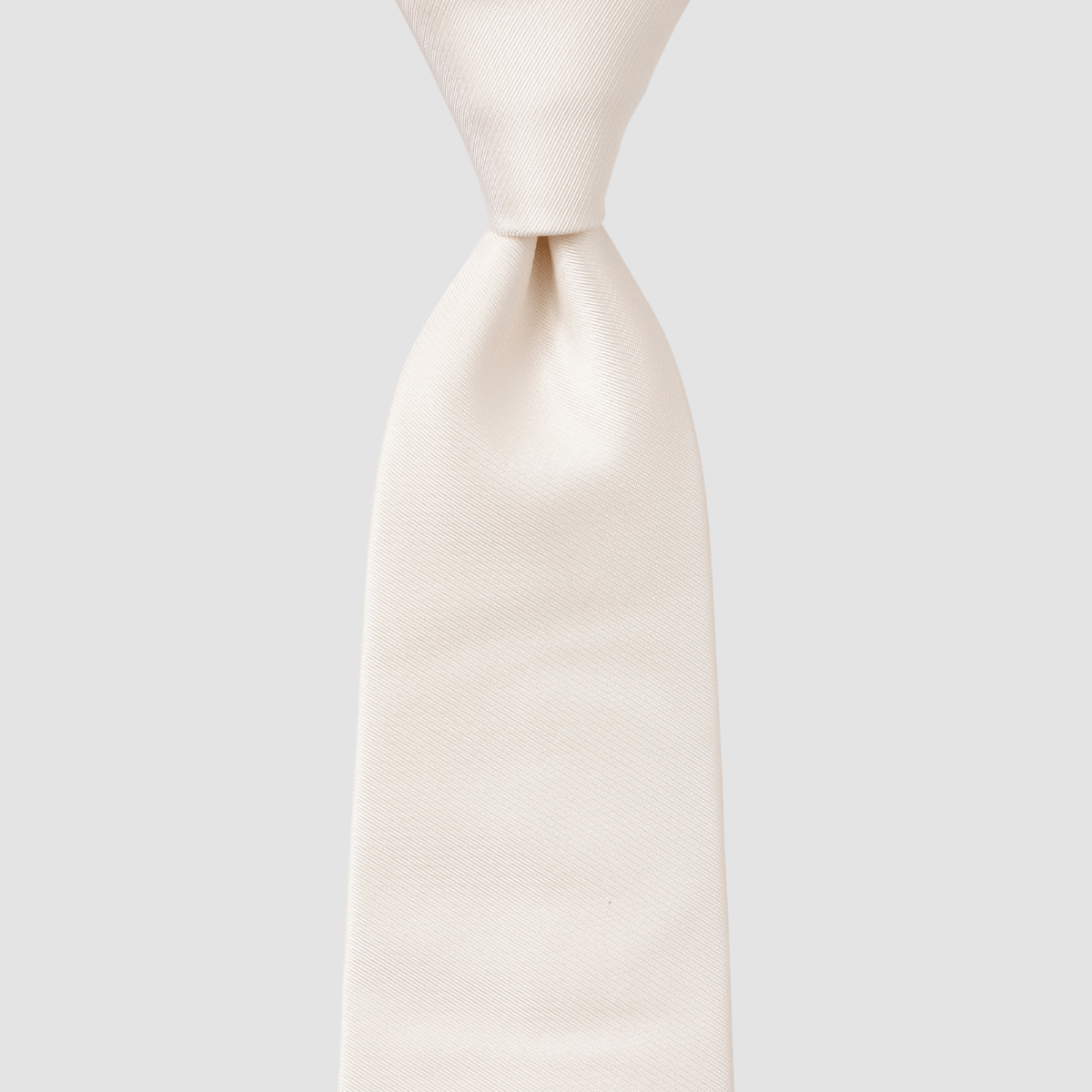 mens satin look neck tie in ivory white