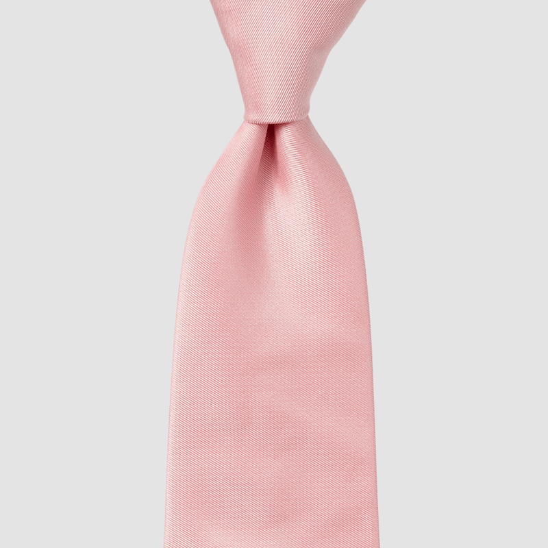 mens long tie in a blush pink satin look