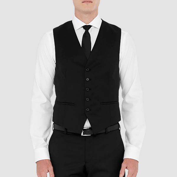 cambridge classic fit beaumont mens vest in black