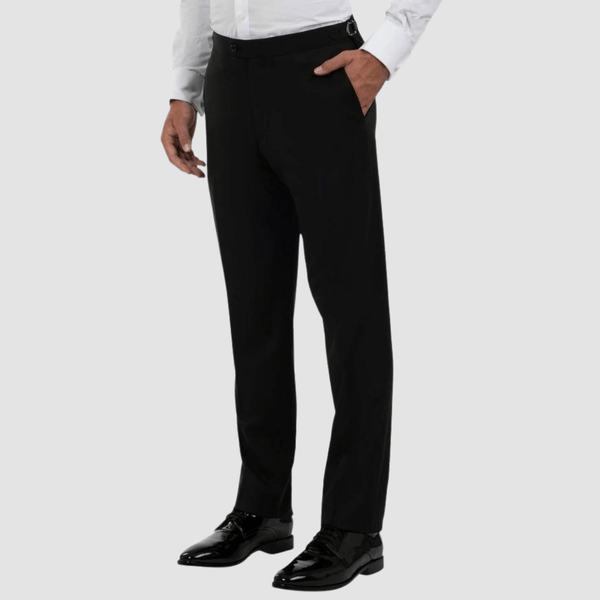 black mens evening trouser for a formal suit or wedding suit