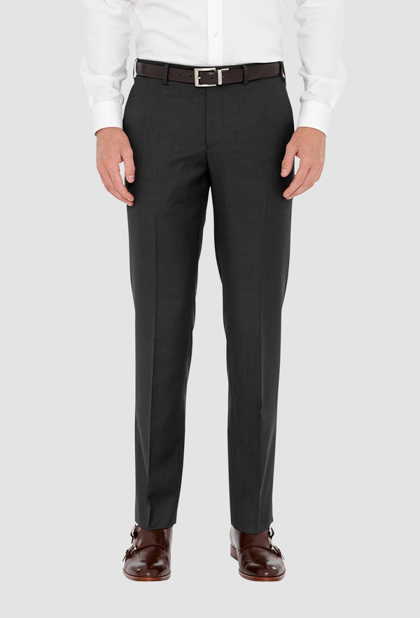 a front on view of the cambridge jett trouser for men in charcoal F2042