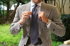 OTAA - charcoal grey slub linen necktie