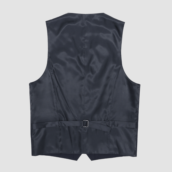 back of the mens ryan vest in navy blue 