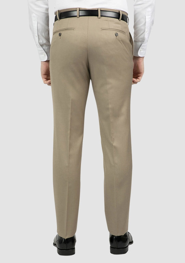 a back view of the classic fit mens jett trouser in camel FCG283