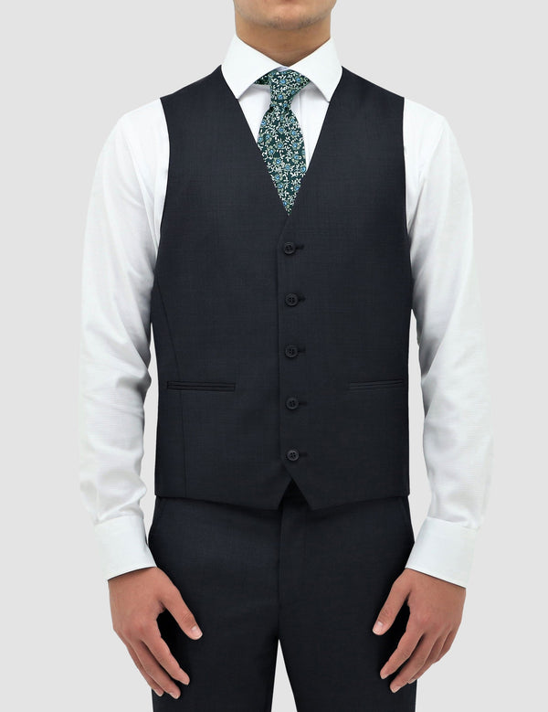 the boston classic fit ryan vest in navy pure wool B704-11