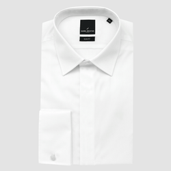 daniel hechter mens slim fit french fly white formal shirt shirt 