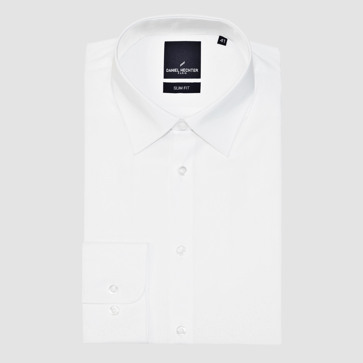 Men's Slim Fit Franco Shirt in White by Daniel Hechter