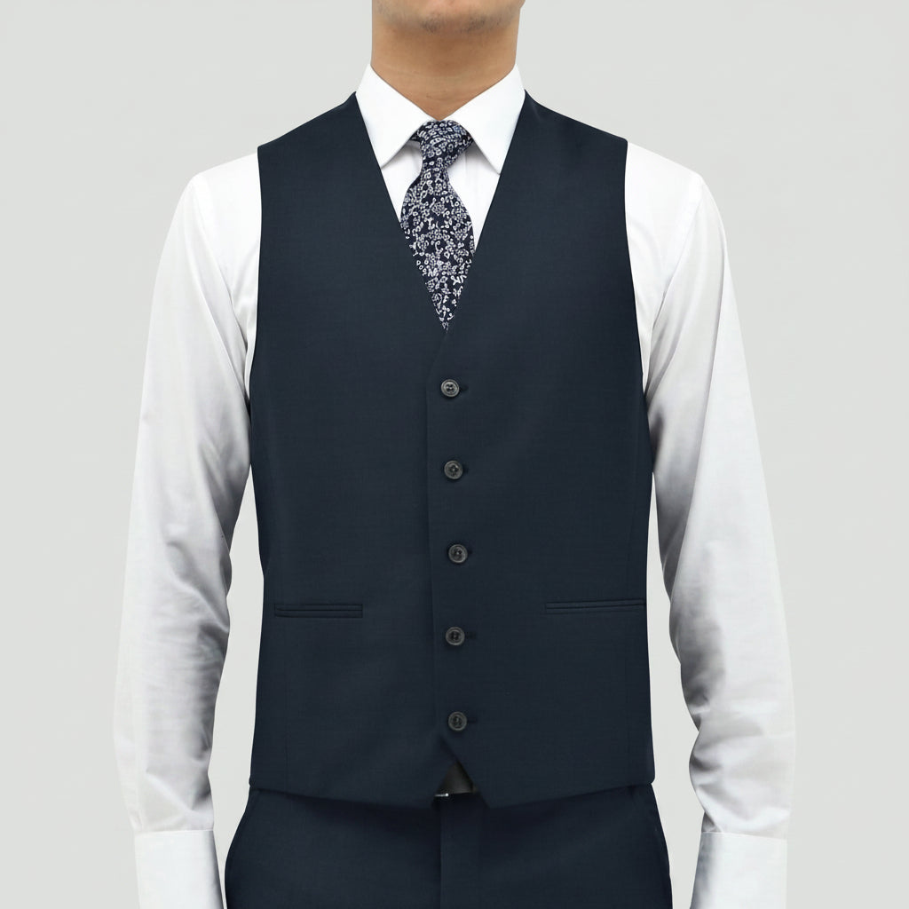 Slim Fit Ryan Vest in Blue by Daniel Hechter.