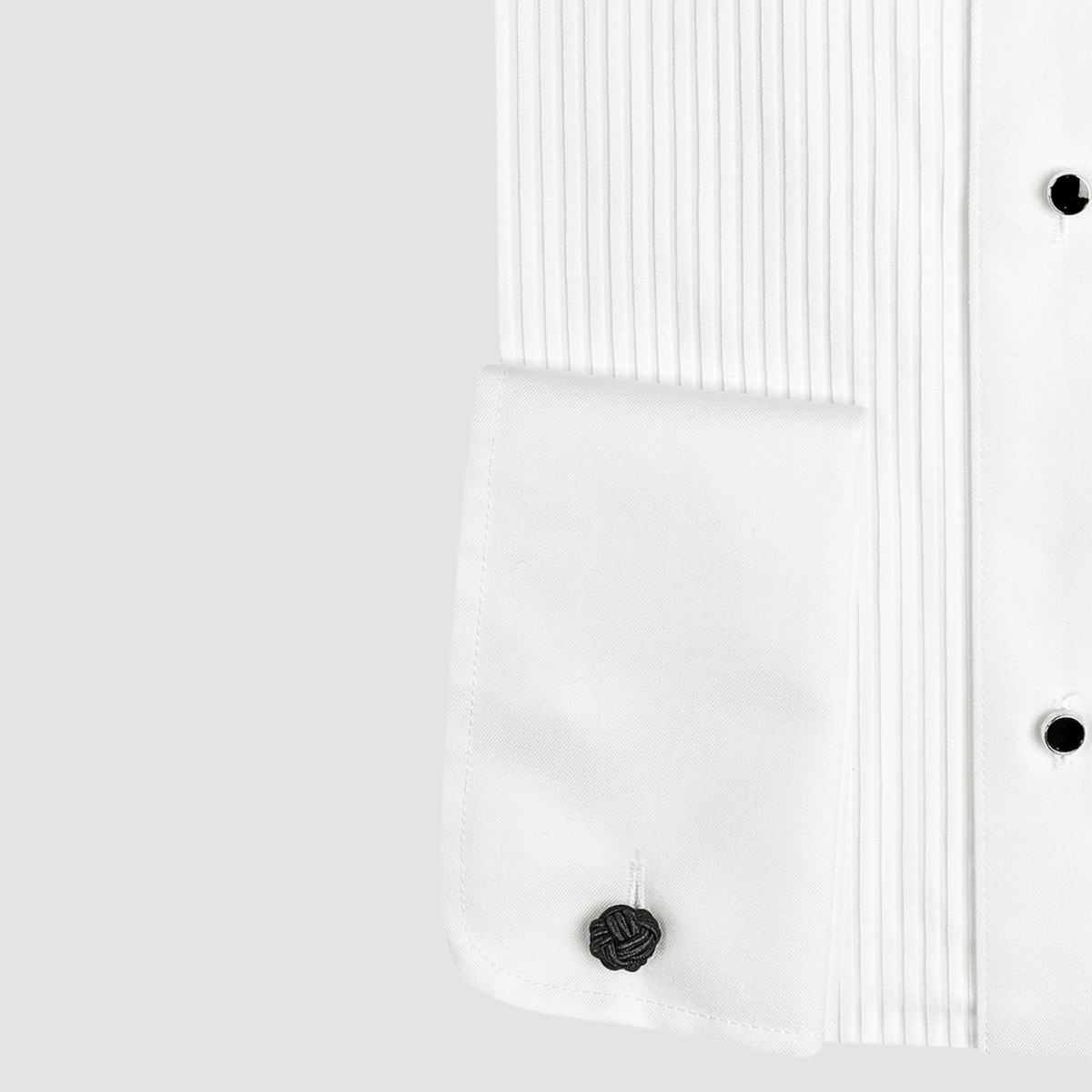 Men's Wing Stud Dinner Shirt in White by Daniel Hechter