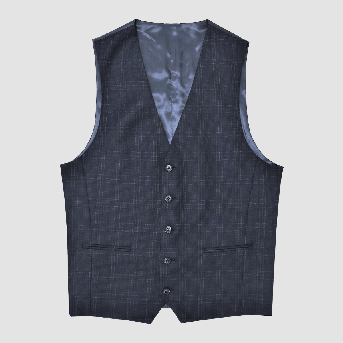 daniel hechter mens ryan vest in navy check STDH108-11