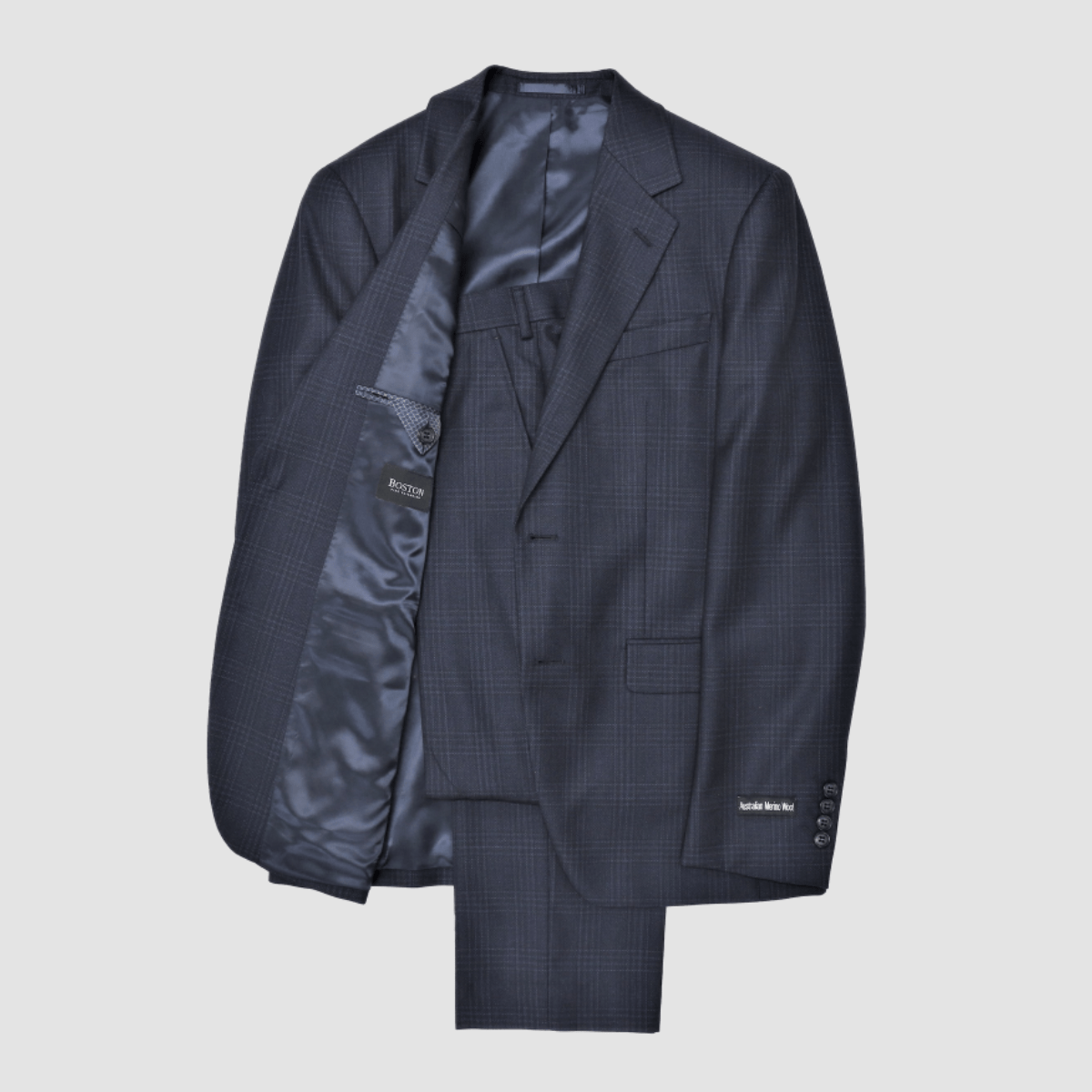 the daniel hechter slim fit mens suit trouser in navy blue check DH108-11