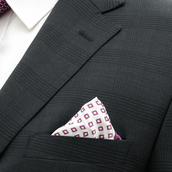 a close up of the wool checked charcoal fabric of the daniel hechter slim fit lisbon edward suit