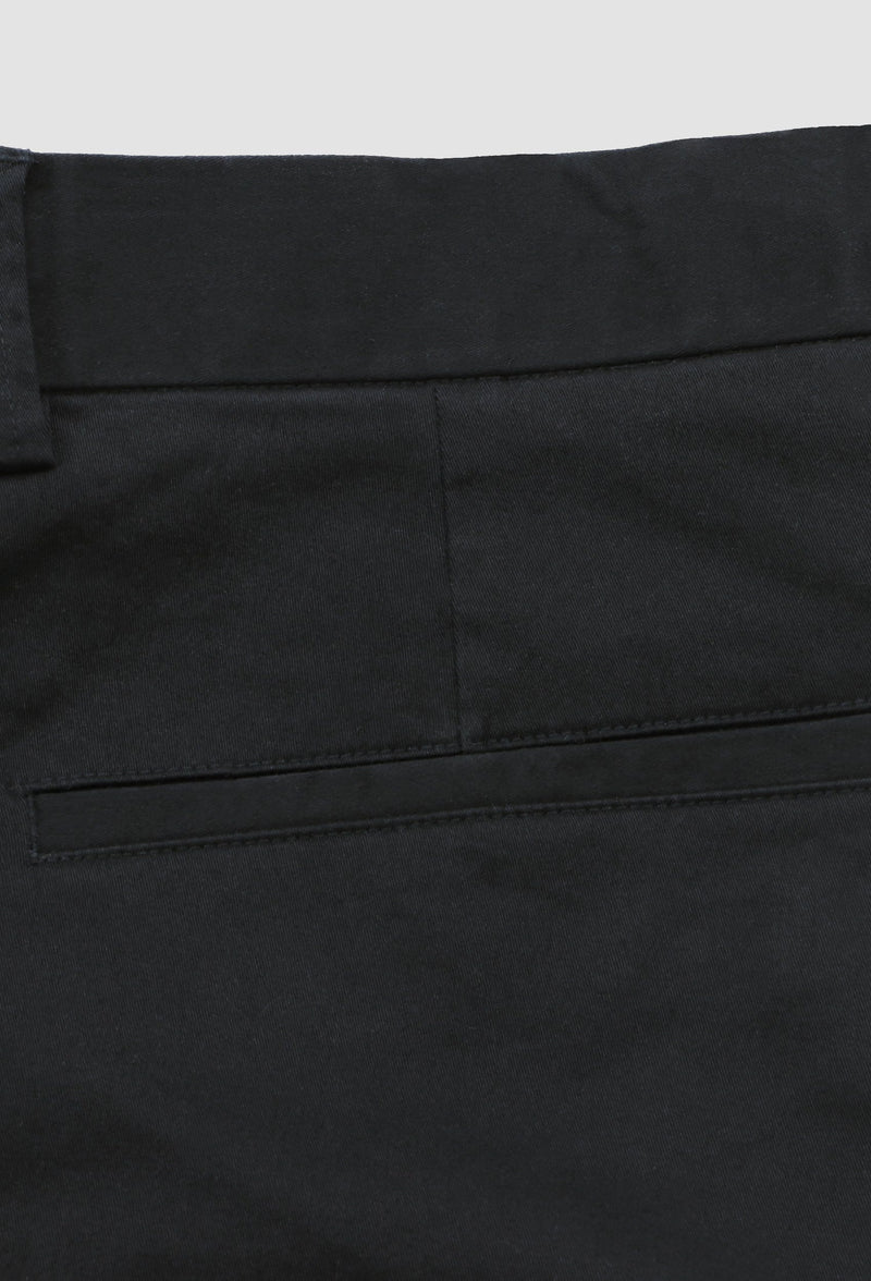 the pocket detail on the daniel hechter slim fit chino in black cotton blend
