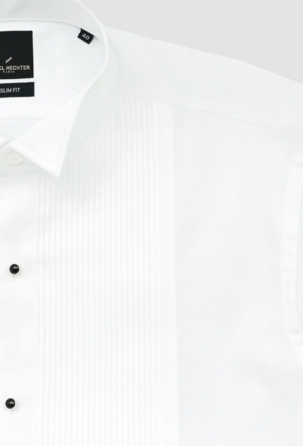 Daniel Hechter slim fit wing stud shirt in white