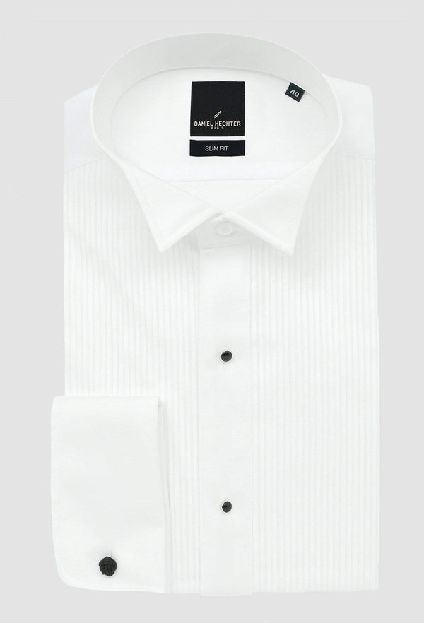 daniel hechter wing stud formal shirt in white