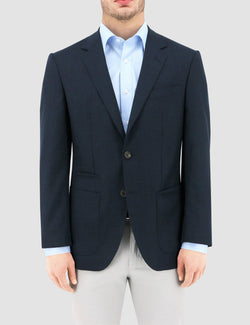 a front view of the daniel hechter slim fit pure wool sportscoat in navy DH103-11