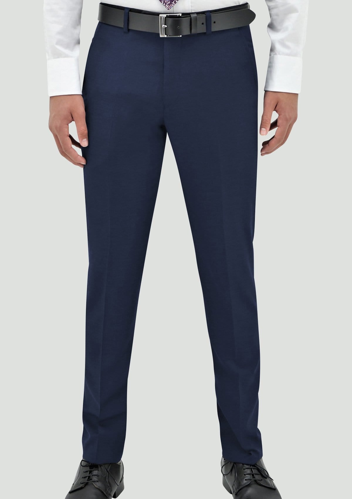 a front view of the Daniel Hechter slim fit edward trouser in deep blue pure wool DH106-14