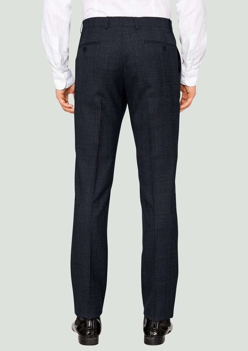 the slim fit ted baker elegan mens suit trouser  in gunmetal grey check pure wool 1RL2004