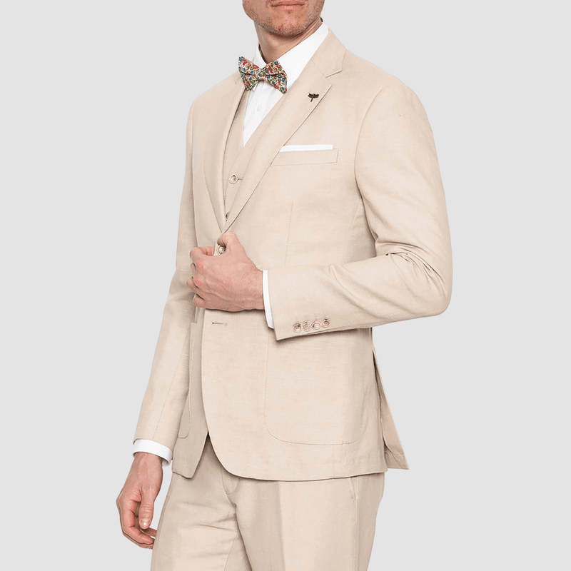 the gibson slim fit mens linen suit a great light coloured summer suit for weddings and events