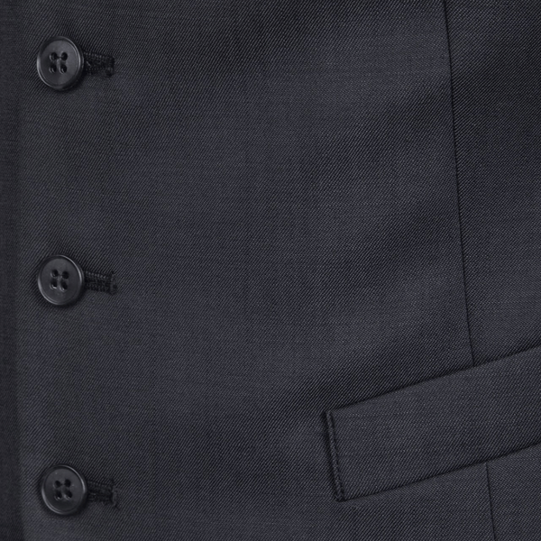 a close up of the FGI614 mens charcoal vest 