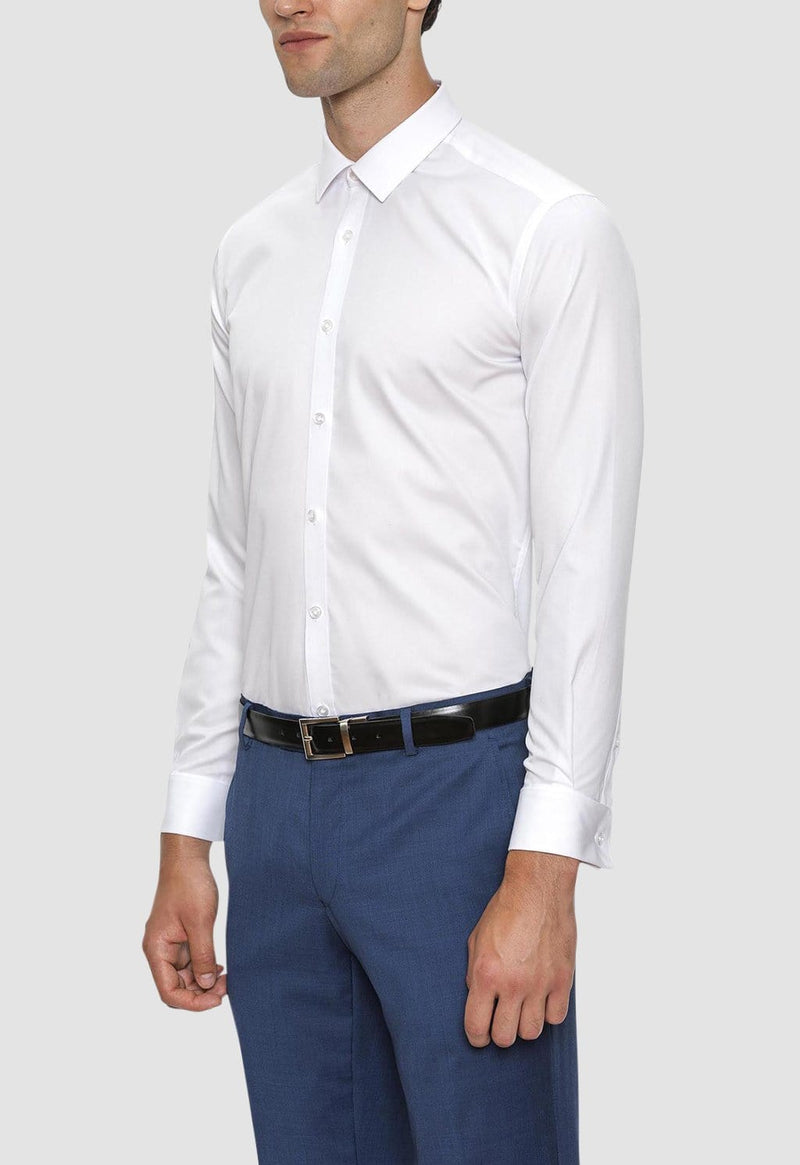 Gibson | Mens Slim Fit Archie French Cuff Shirt | Mens Suit Warehouse ...