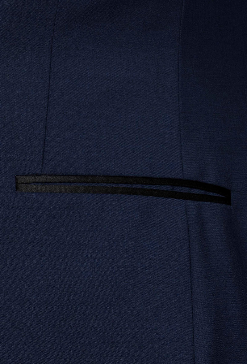 Gibson slim fit spectre evening suit in navy pure wool